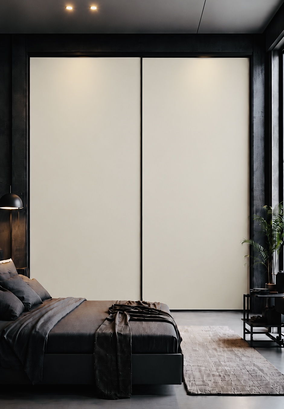 Sliding closet doors in a multifamily apartment